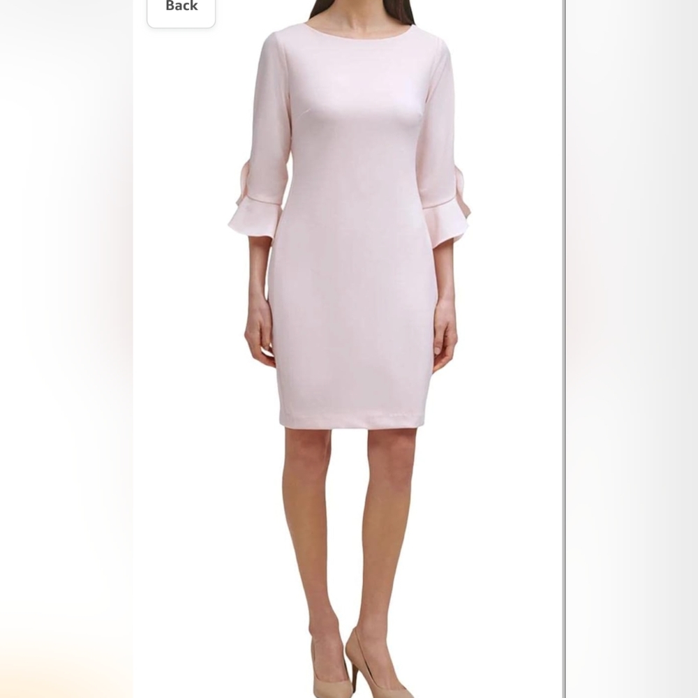 Karl Lagerfeld Paris Women Tulip sleeve crepe dress